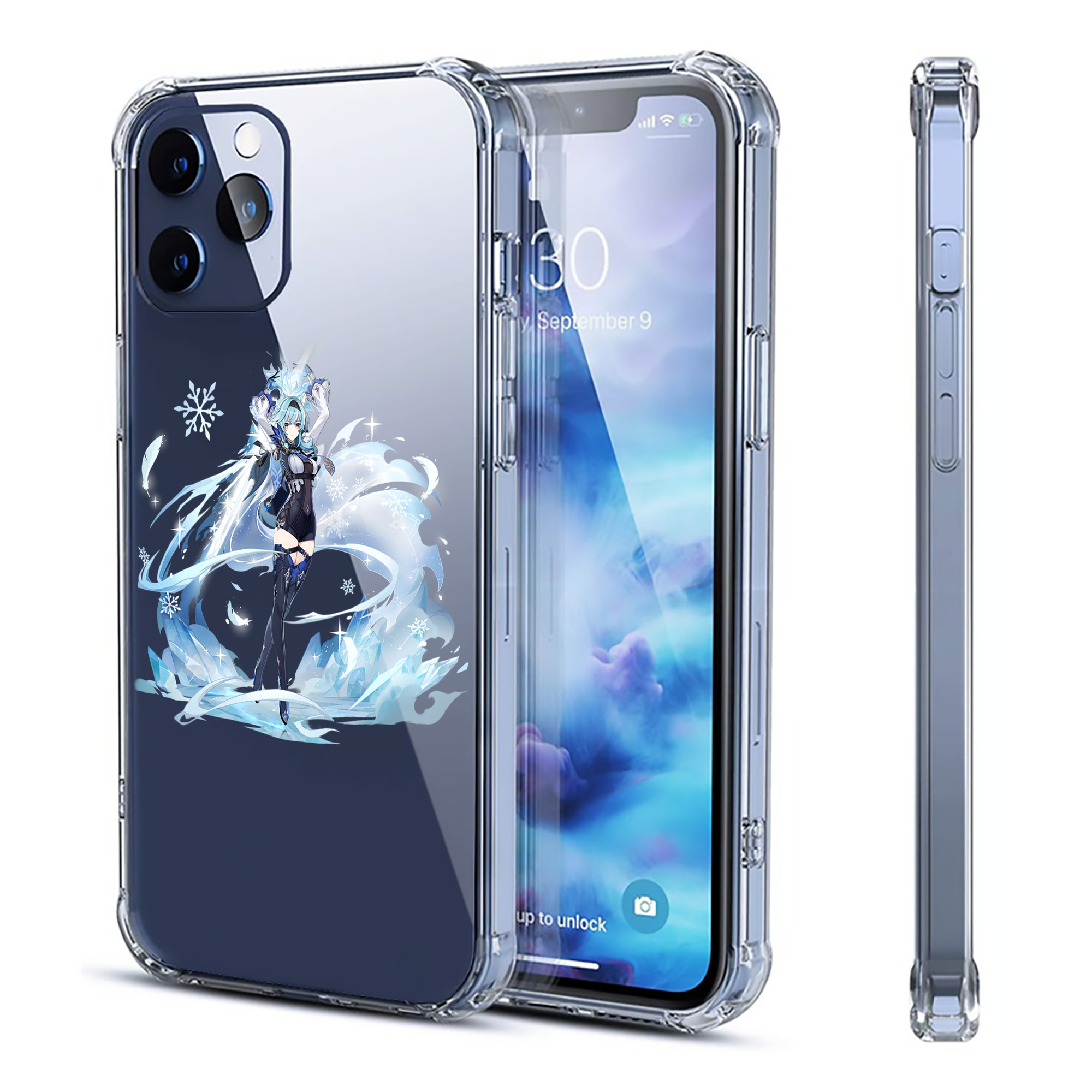 げんし神 优菈 ゆうら genshin Yūra 【iPhone 12シリーズ対応】透明スマホケース（クリアソフトケース）